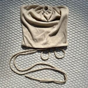 Princess Polly Tie Back Tan Tube Top